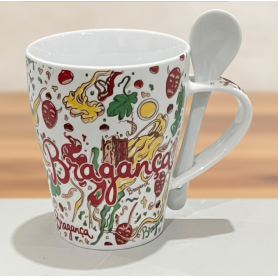CANECA BRAGANÇA COM COLHER